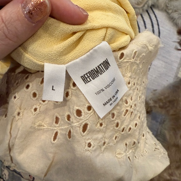 Reformation Sunny Yellow Maxi Dress size Large - Picture 6 of 8